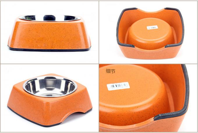 Καλής ποιότητας μπαμπού και ανοξείδωτου χάλυβα καθαρό φυσικό δοχείο τροφής για κατοικίδια ζώα και γάτες και σκύλους 4