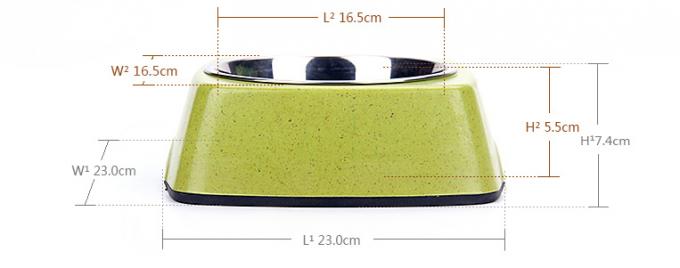 Καλής ποιότητας μπαμπού και ανοξείδωτου χάλυβα καθαρό φυσικό δοχείο τροφής για κατοικίδια ζώα και γάτες και σκύλους 5