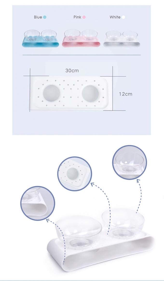 Νέο στυλ 2 μπολ ABS οικολογικά φιλικό δείπνο για ζώα τροφή μπολ 4