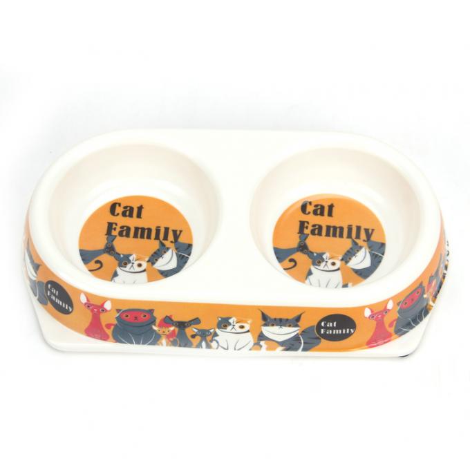 Περιβαλλοντικά φιλικό διπλό μπαμπού φορητό μπολ για σκύλους και κατοικίδια ζώα 3