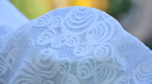 Ποιότητα  White Jacquard Upholstery Fabric Wedding Dress Fabric 57/58" Width LOYAL Brand OEM Εργοστάσιο