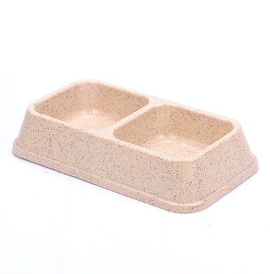 Διπλή και πολύχρωμη υπολίμανση μπαμπού Μεγάλο ή Μεγάλο Κούπελο Τροφίμων και Νερού για Σκύλους