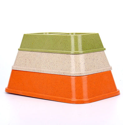 Διπλή και πολύχρωμη υπολίμανση μπαμπού Μεγάλο ή Μεγάλο Κούπελο Τροφίμων και Νερού για Σκύλους