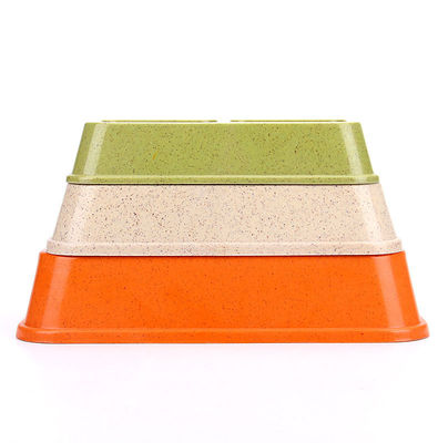 Διπλή και πολύχρωμη υπολίμανση μπαμπού Μεγάλο ή Μεγάλο Κούπελο Τροφίμων και Νερού για Σκύλους