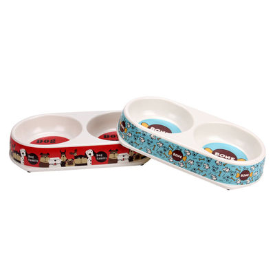 Διπλή μελαμίνη Αντιβακτηριακή Κούπα Τροφίμων για Σκύλους και Γάτες