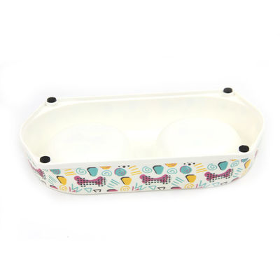 Προϊόντα για κατοικίδια ζώα Eco Bamboo Fiber Premium Dog Double Bowl